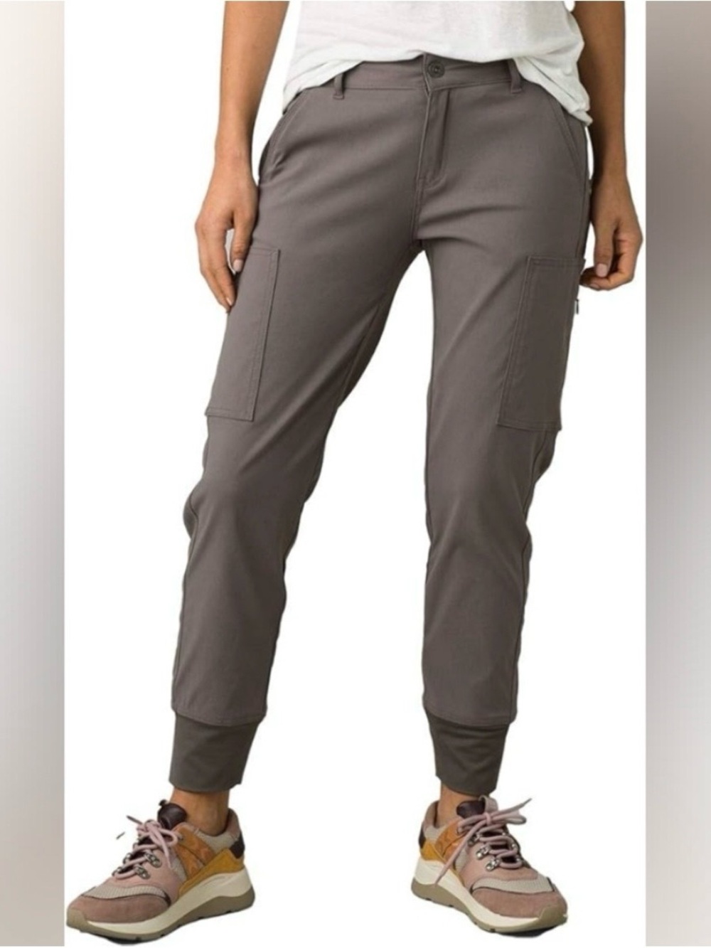 Prana Woman’s Sky Canyon khaki Cargo Joggers Size 10